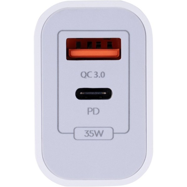Фото - Сетевое зарядное устройство Gelius Merge GP-HC060 GAN USB+Type-C 35W (QC/PD/PPS) + кабель One GP-UCN012 Type-C to Type-C 1m (102932)